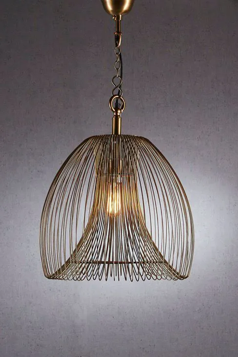 Baker Large Pendant Lamp in Gold