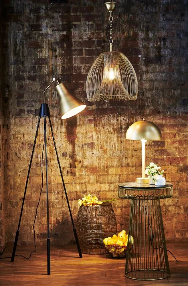 Baker Large Pendant Lamp in Gold