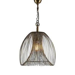 Baker Large Pendant Lamp in Gold