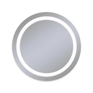 Bathroom Mirror Vitality Inset Light Pattern Circle 40DIA Inch Wall Mount Defogger Included and Color Temperature 4000 Kelvin Cool White Light
