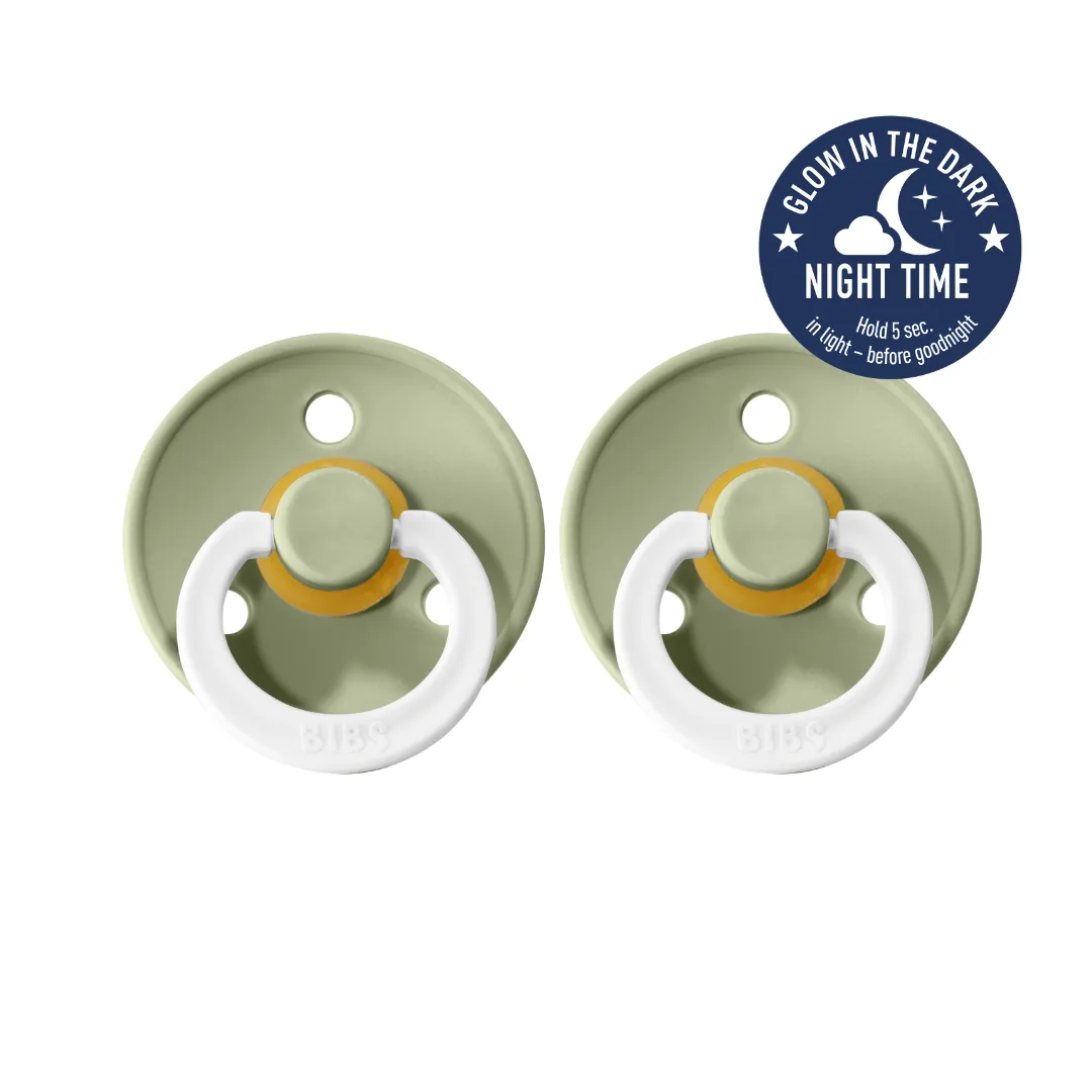 Bibs Dummies Twin Pack - Night Glow Sage