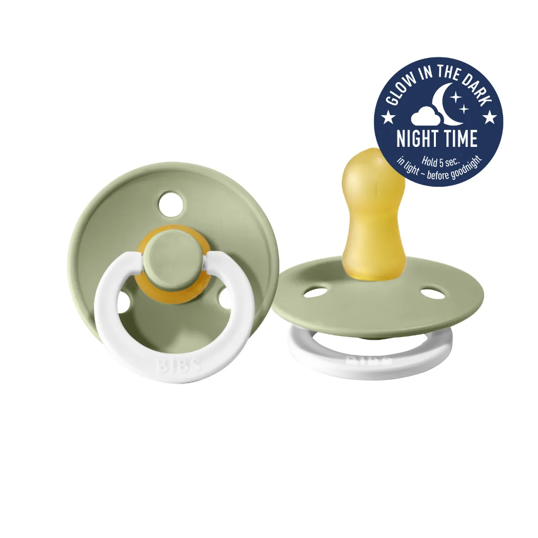 Bibs Dummies Twin Pack - Night Glow Sage