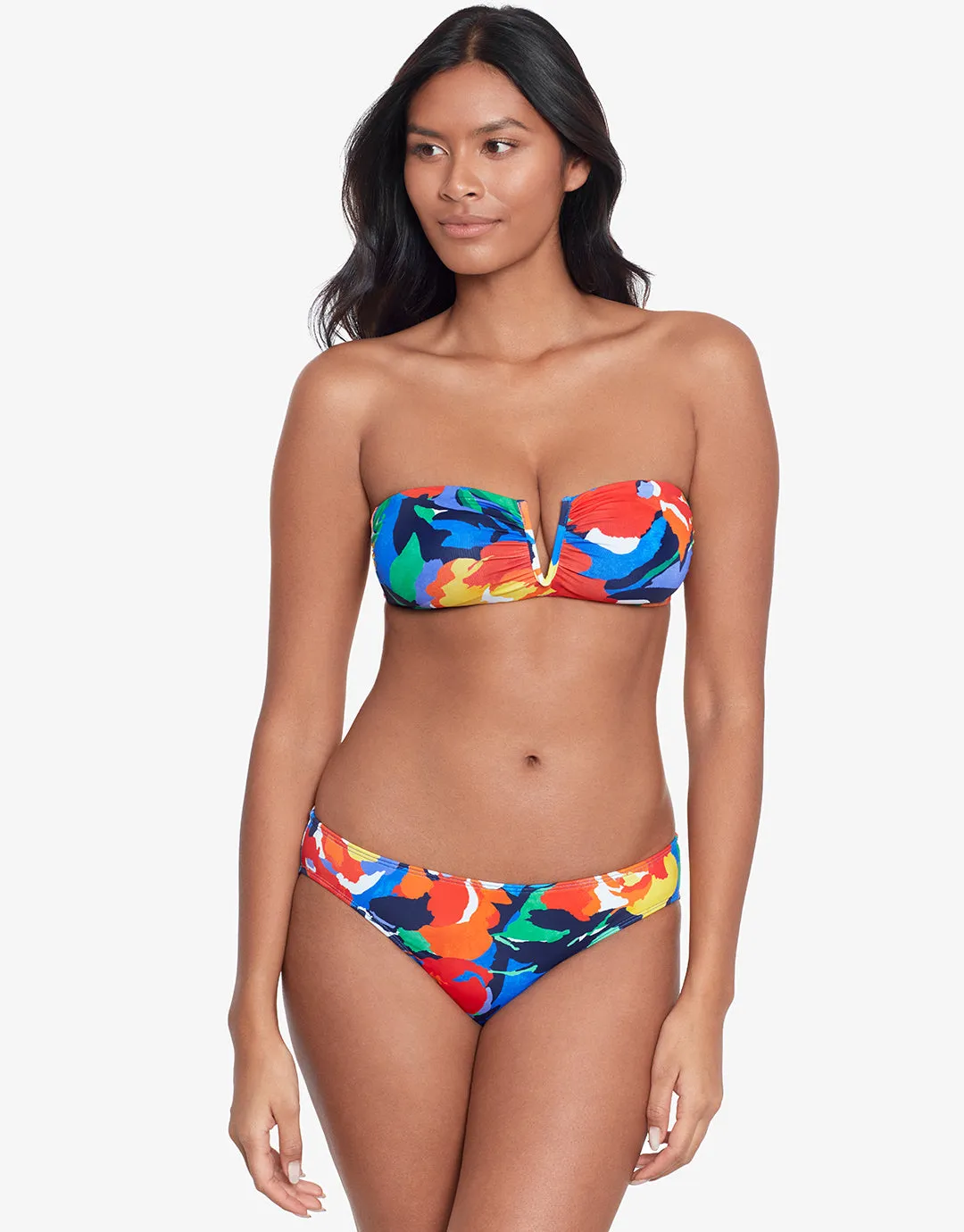Bold Abstract Floral Hipster Bikini Pant