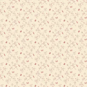 Butterflies & Dragonflies Red Wallpaper from the Miniatures 2 Collection