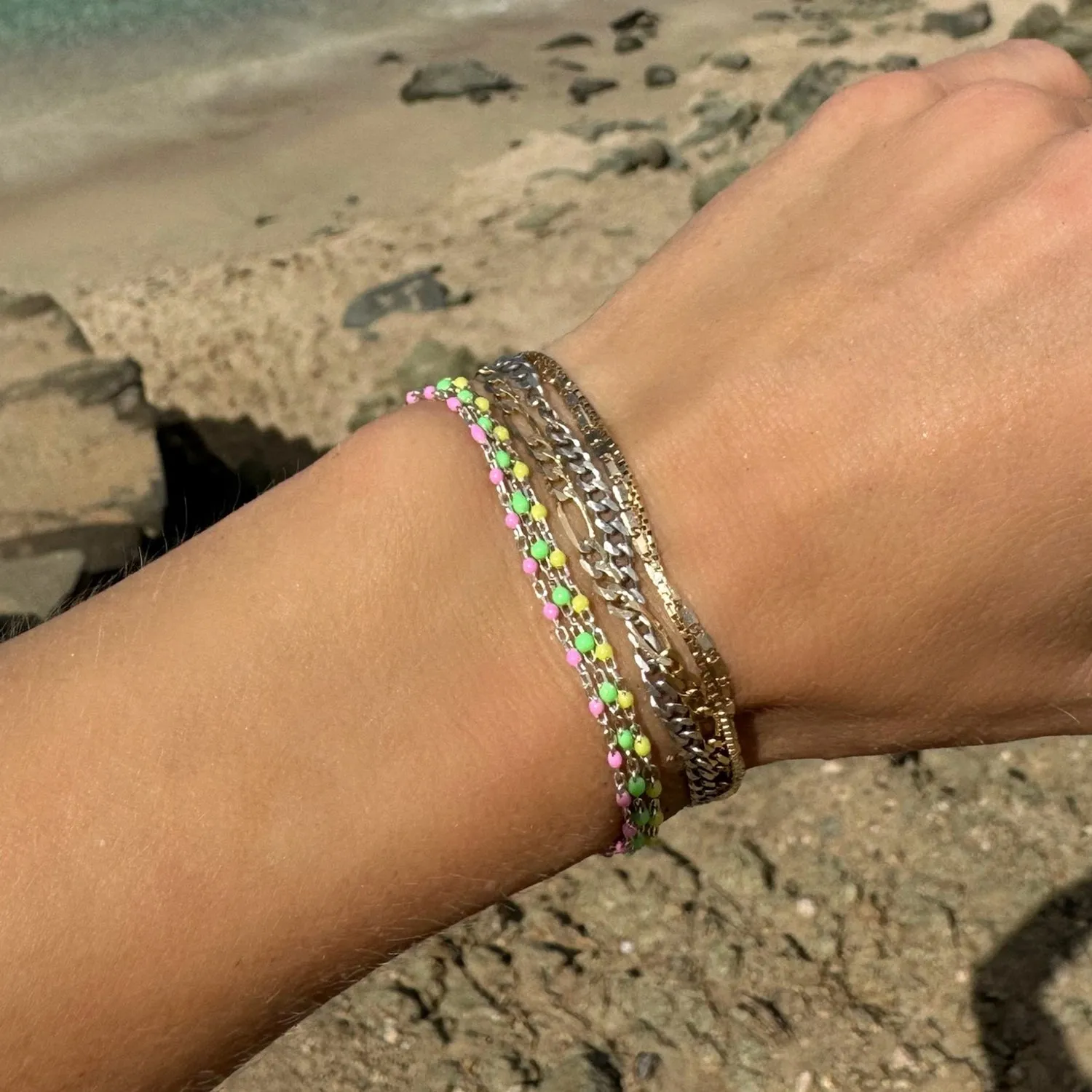Candy Chain Bracelet | Lemon & Silver