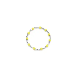 Candy Chain Ring | Lemon & Silver