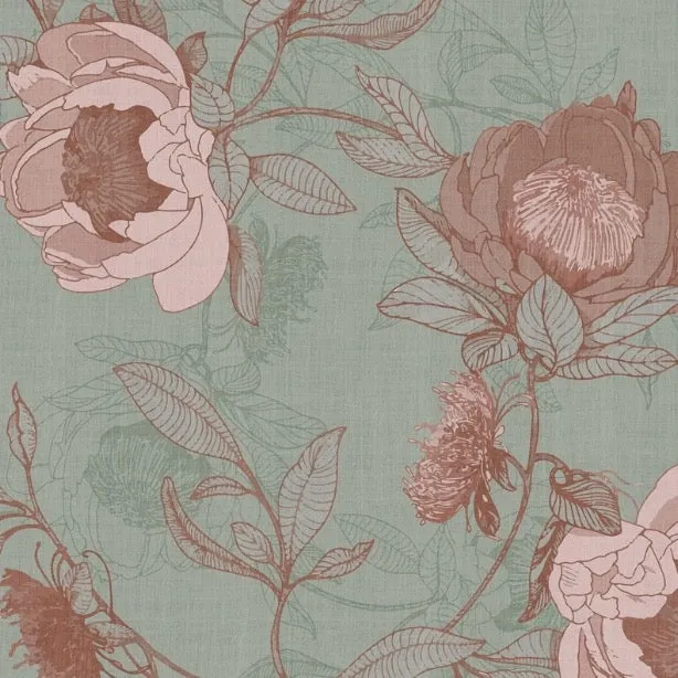 Custom Wallpaper Vintage Bold Floral Wall Mural (㎡)