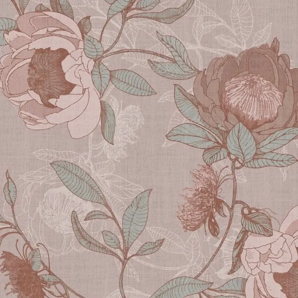 Custom Wallpaper Vintage Bold Floral Wall Mural (㎡)