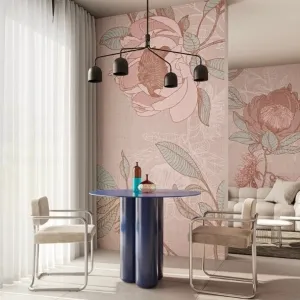 Custom Wallpaper Vintage Bold Floral Wall Mural (㎡)