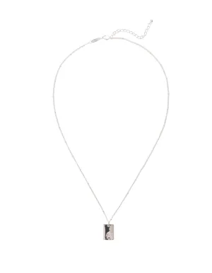 Elly Lou March Flower Necklace- Silver