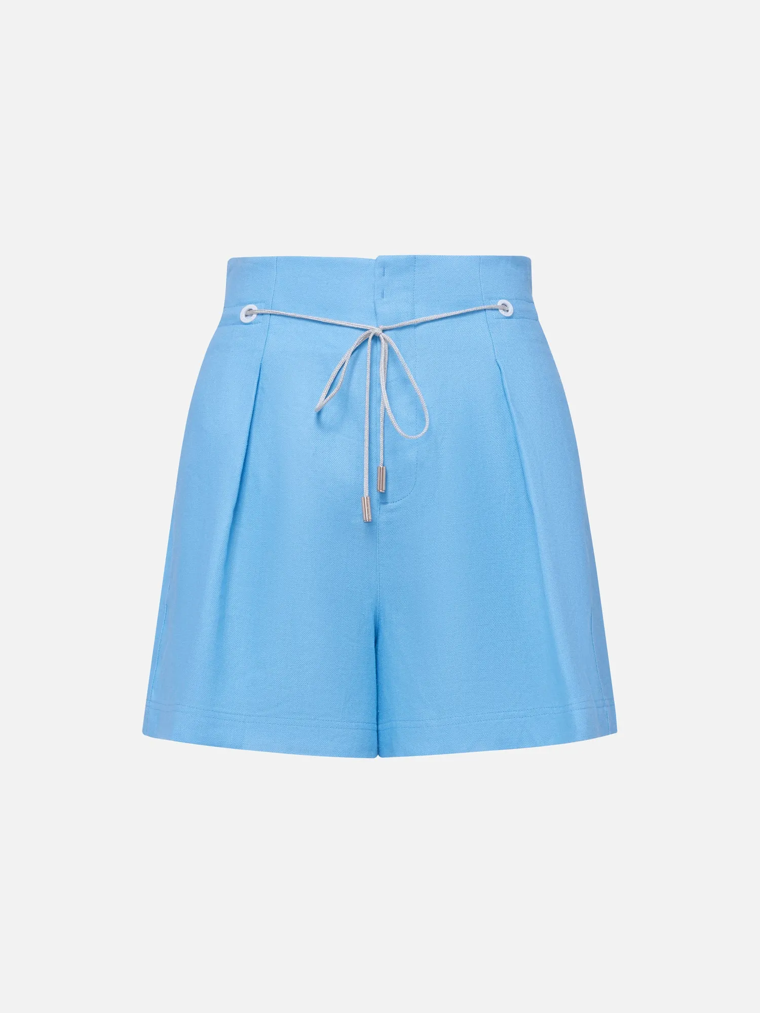 EP YAYING Pure Linen High-Waisted Shorts