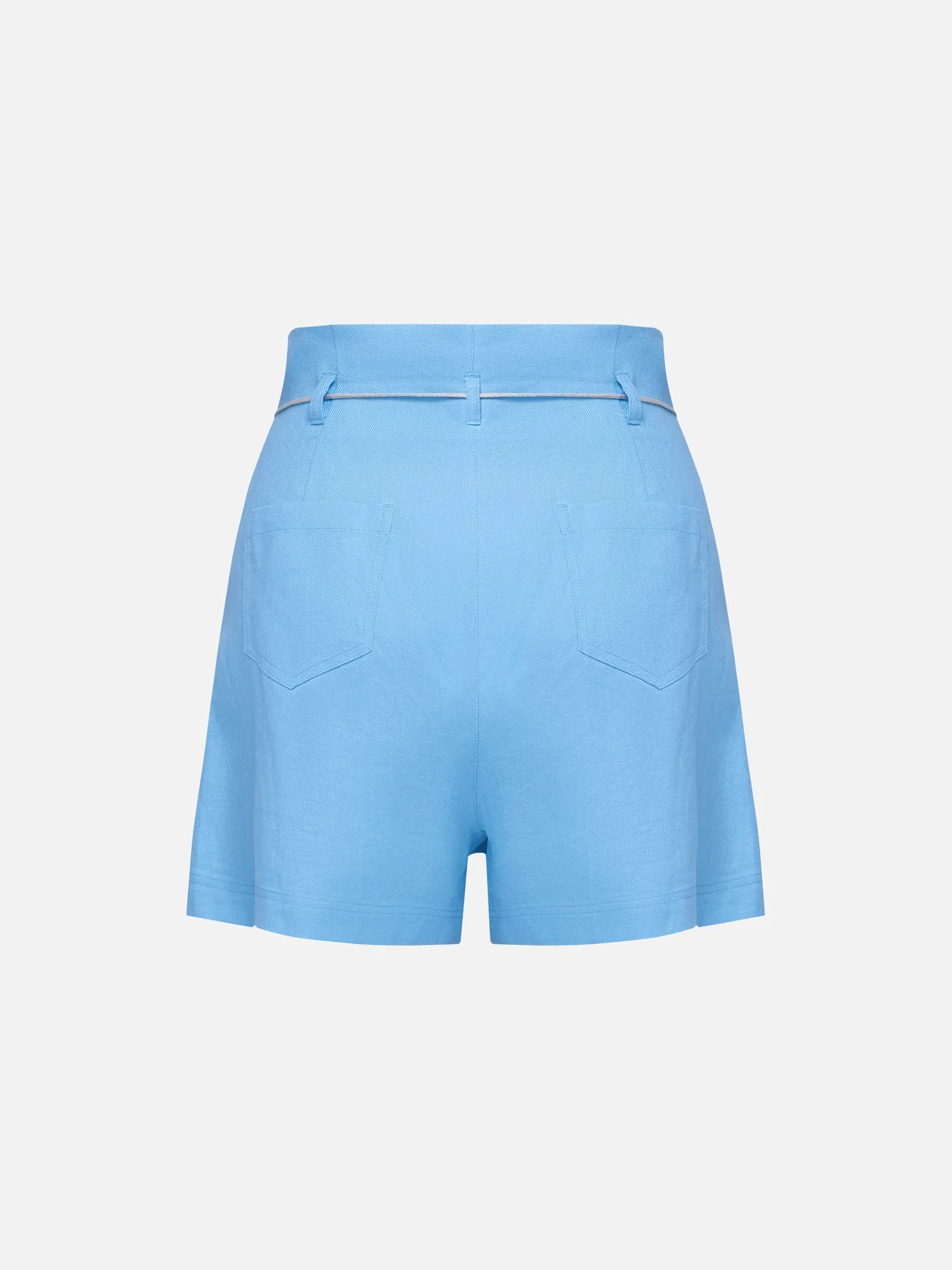 EP YAYING Pure Linen High-Waisted Shorts