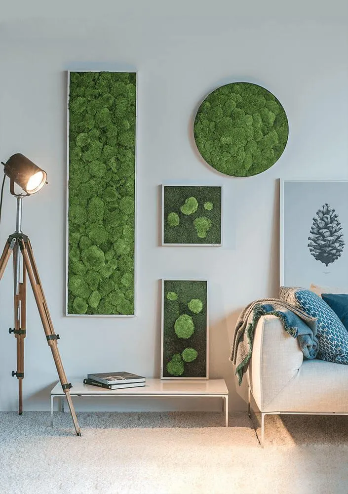 Forest Square Moss Wall Art (55cm)