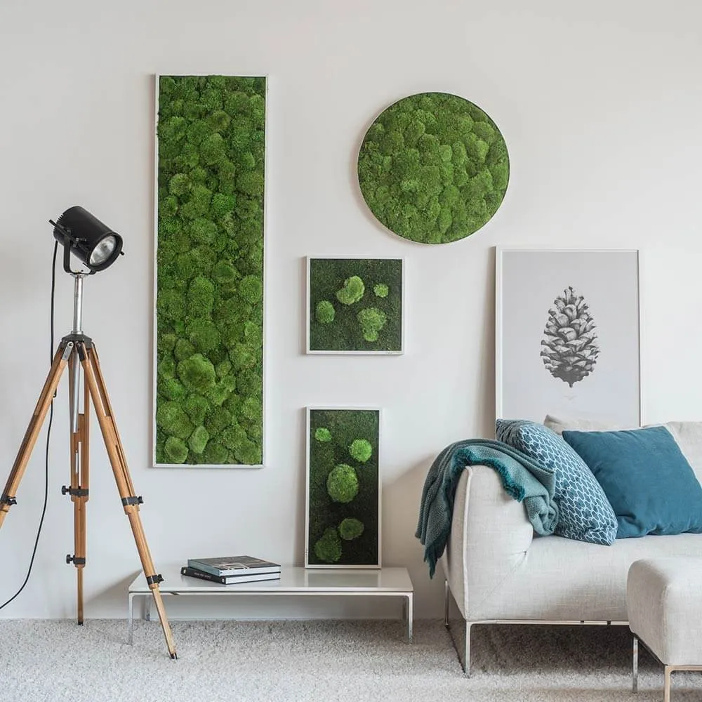 Forest Square Moss Wall Art (55cm)