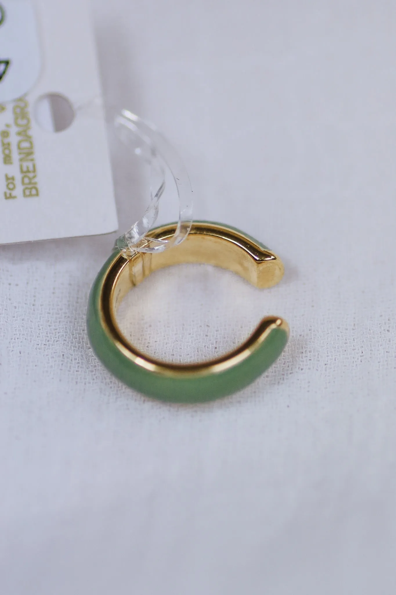 Gold & Green Ear Cuff