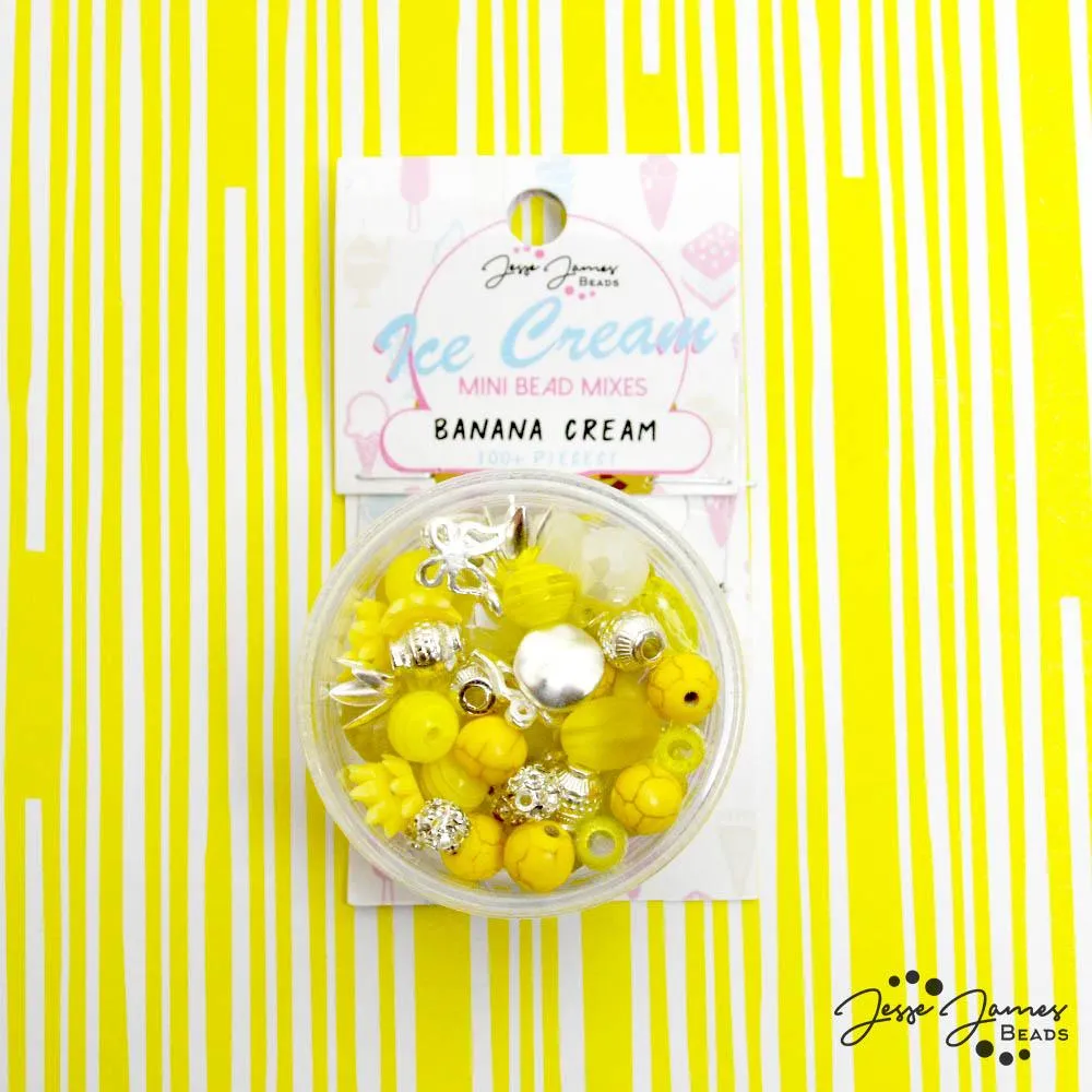 Ice Cream Mini Bead Mix in Banana Cream