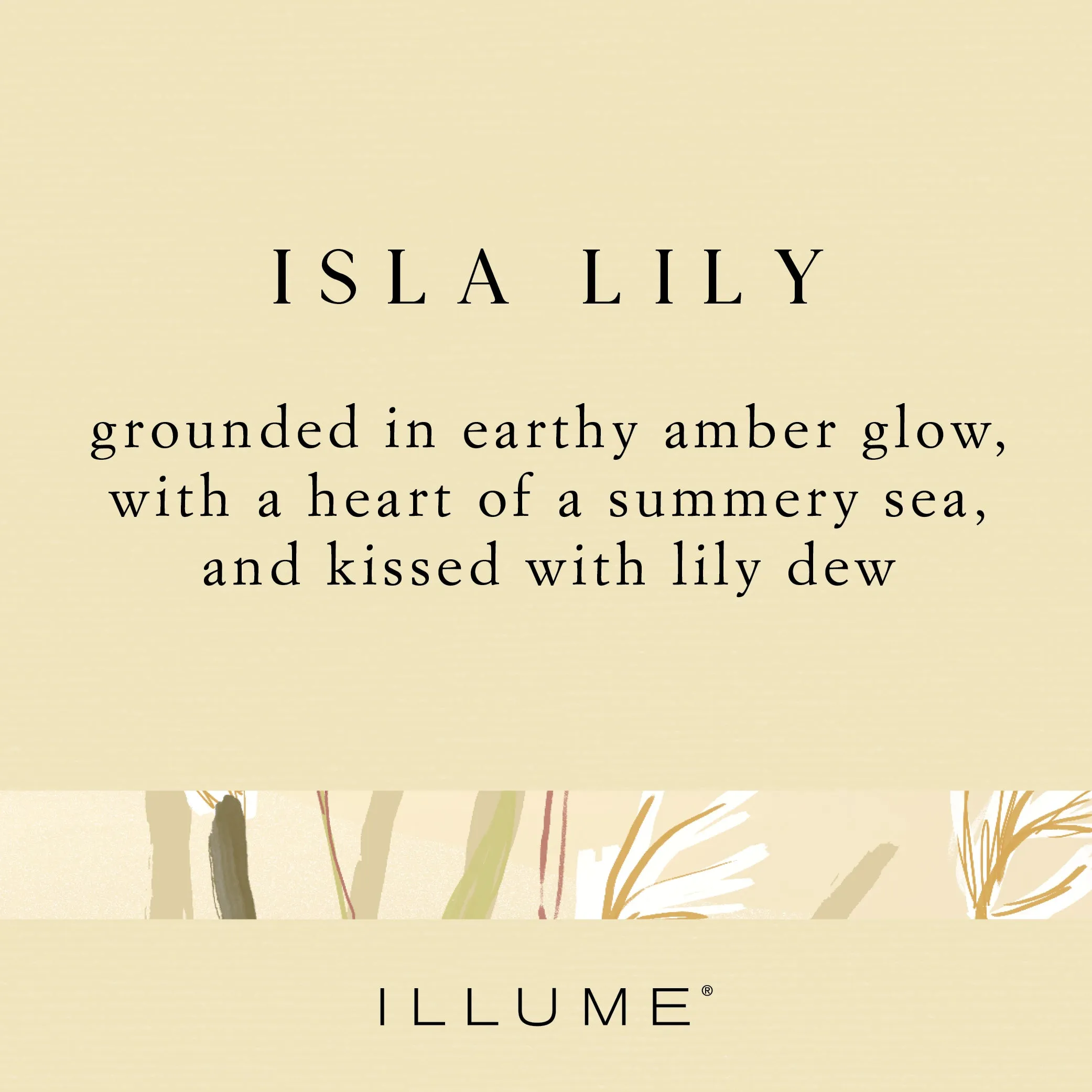 Isla Lily Medium Fragranced Pillar Candle