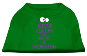 Keep Calm Screen Print Dog Shirt Green XXL (18)