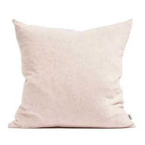 Linen cushion blush