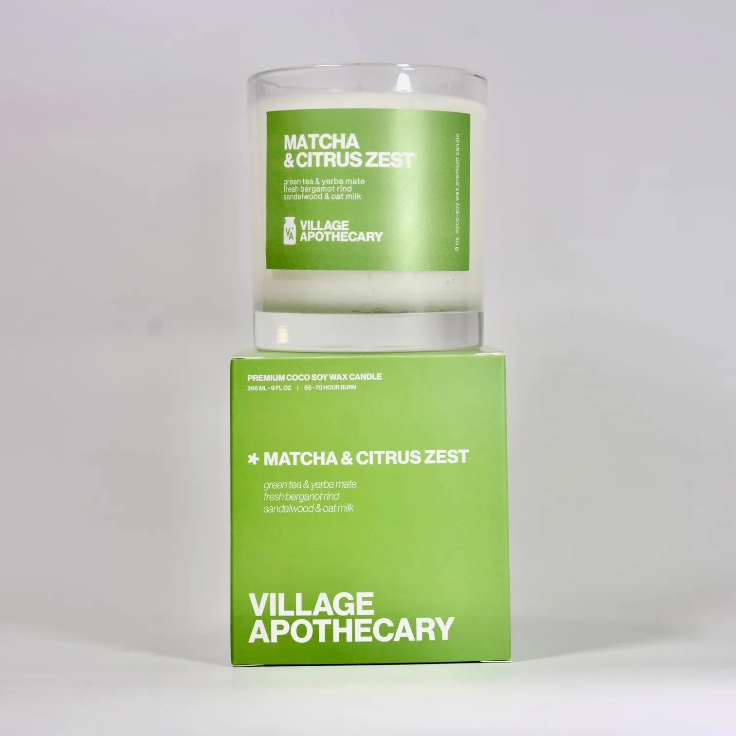 matcha & citrus zest candle