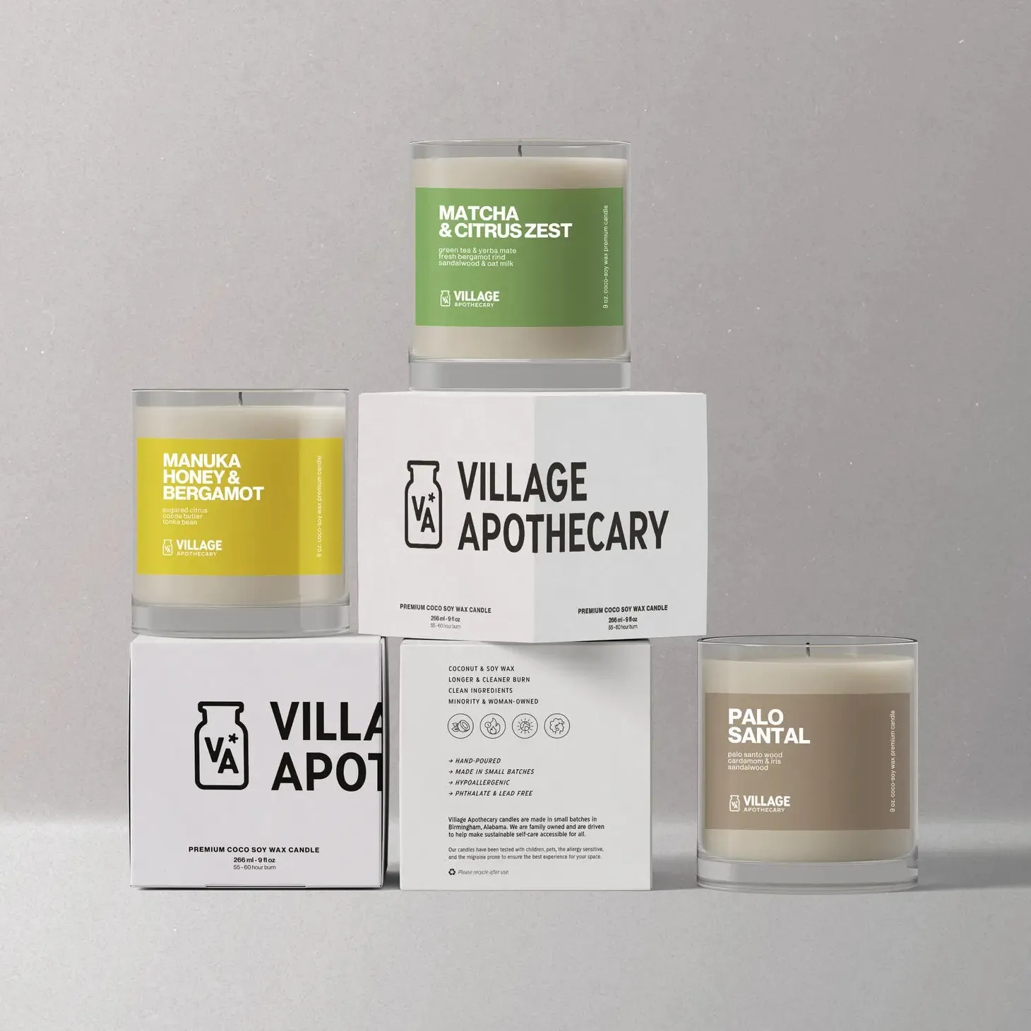 matcha & citrus zest candle
