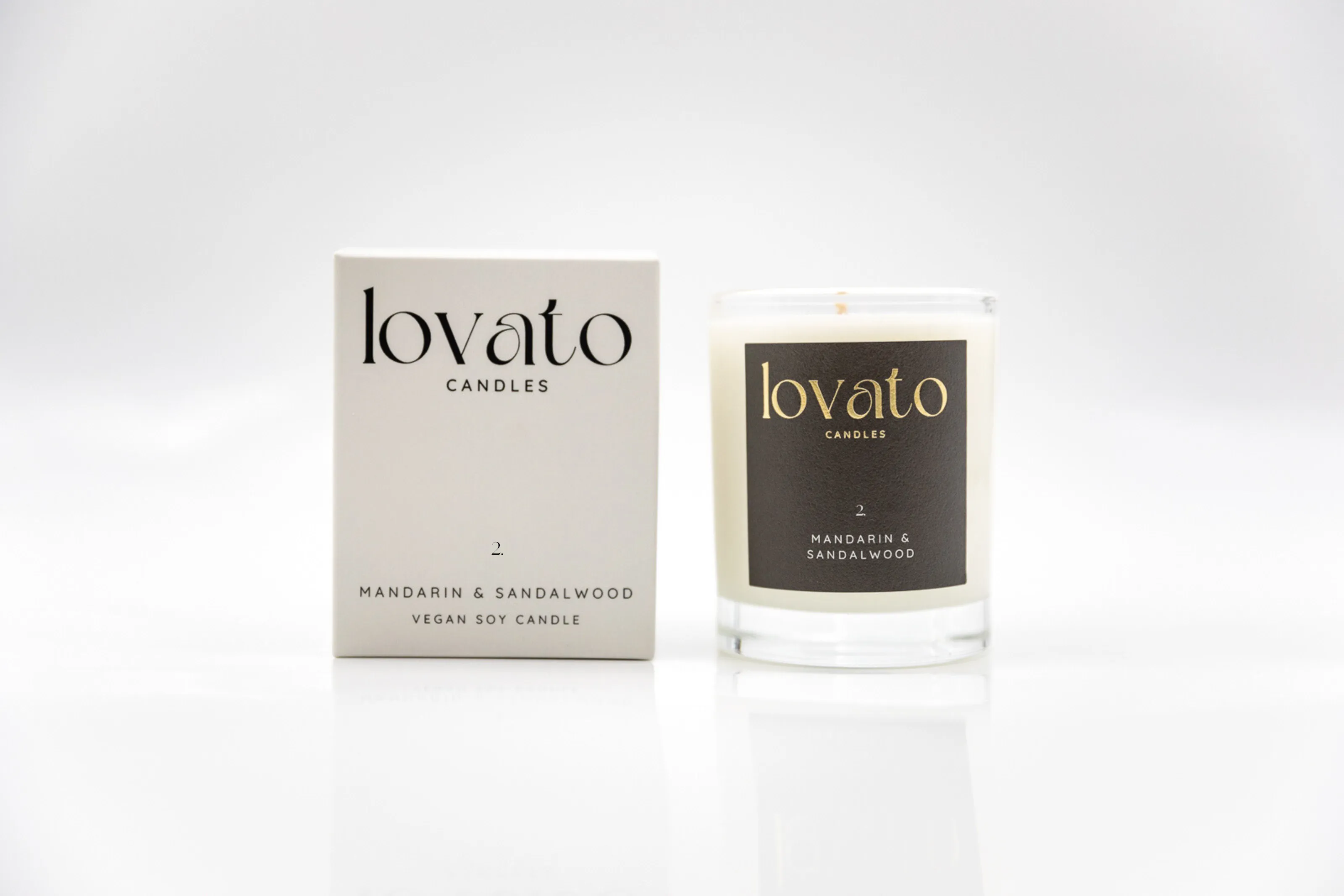 Medium Candle in Box - Mandarin & Sandalwood