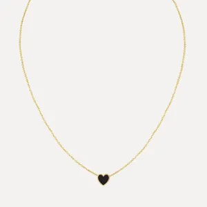 Mini Enamel Heart Necklace