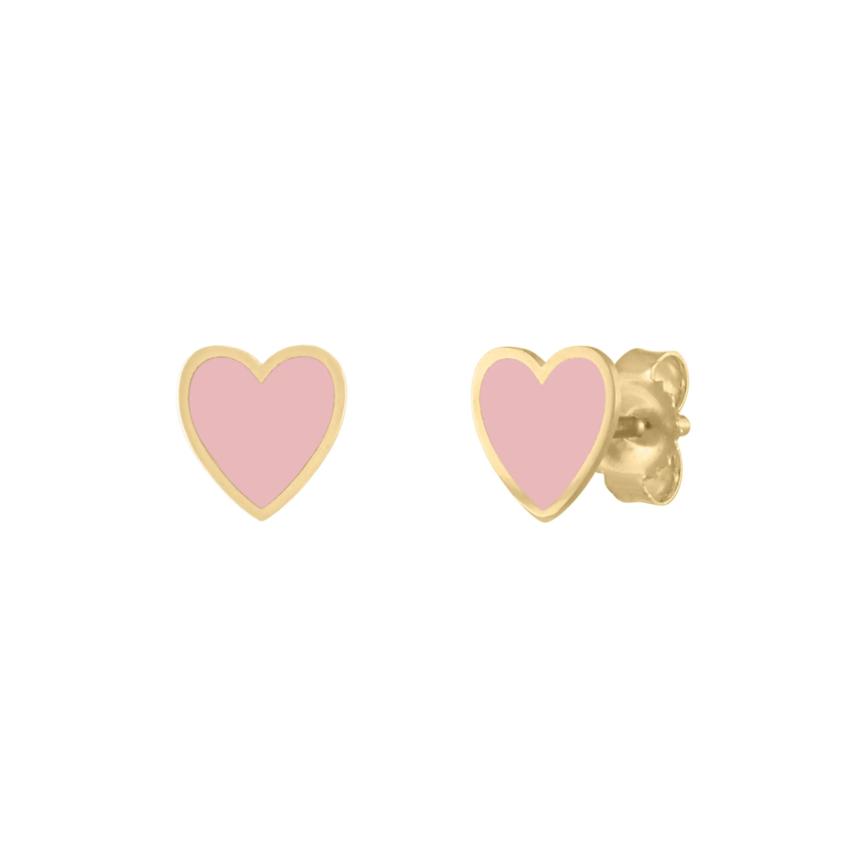 Mini Enamel Heart Stud