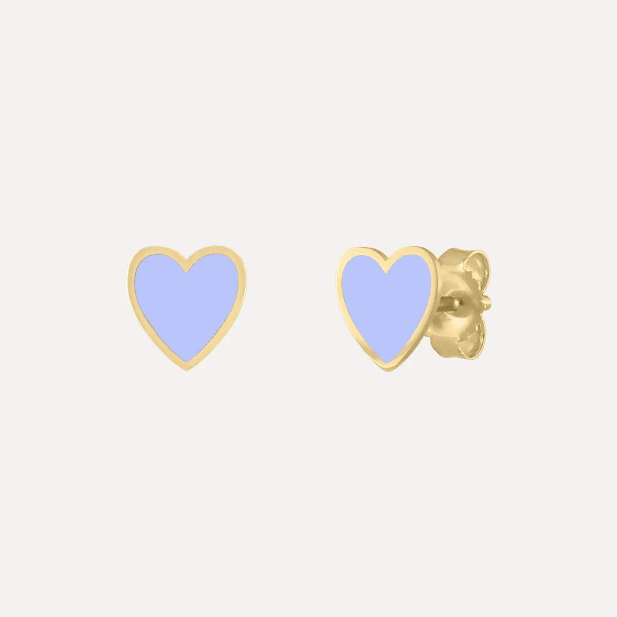 Mini Enamel Heart Stud