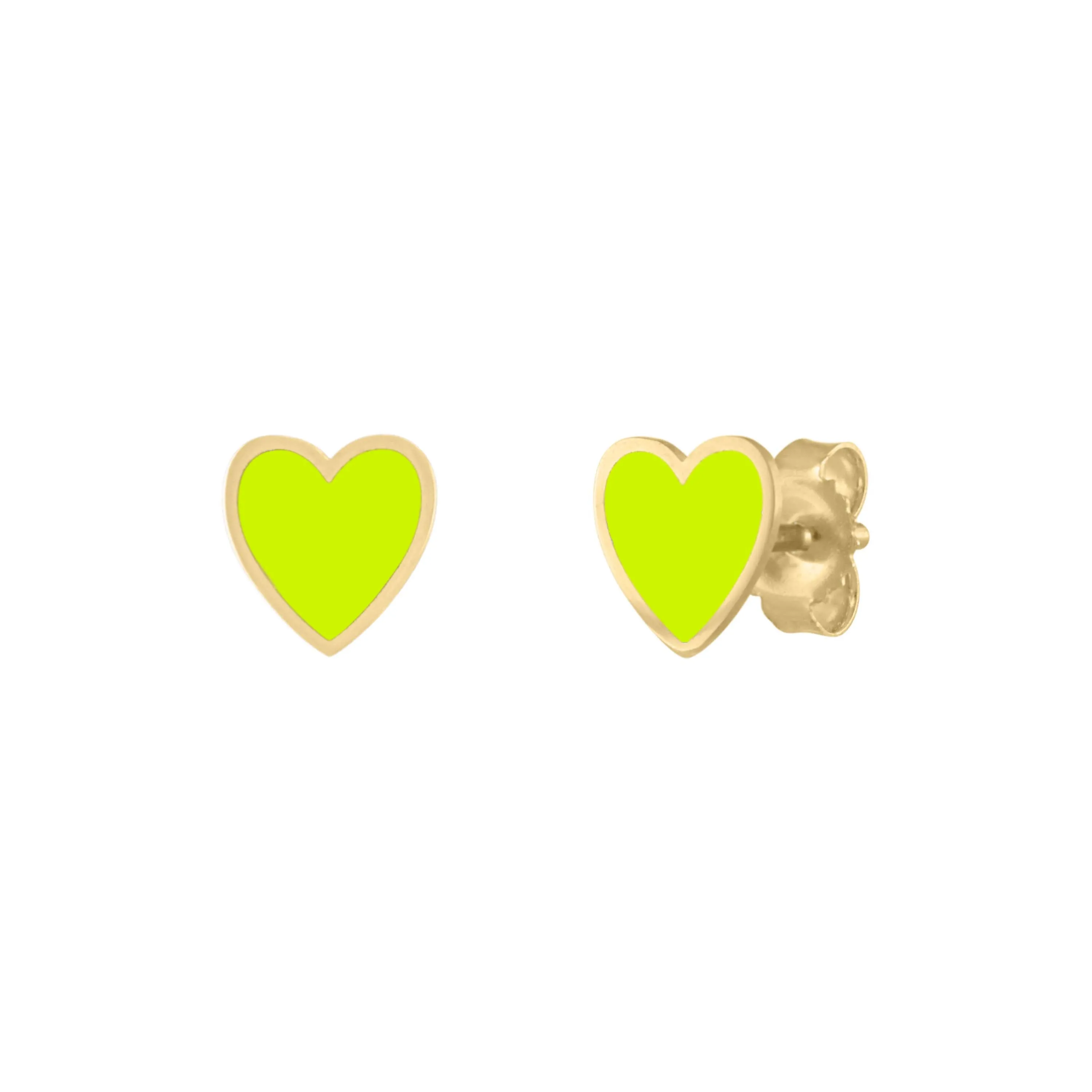 Mini Enamel Heart Stud