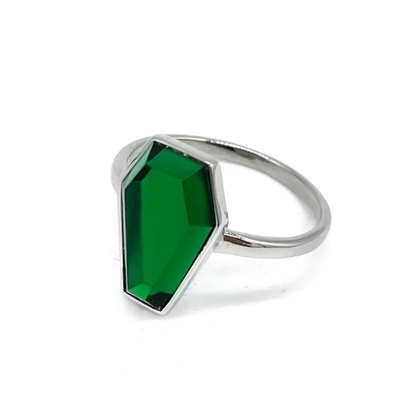 Nature's Crypt Green Coffin Ring