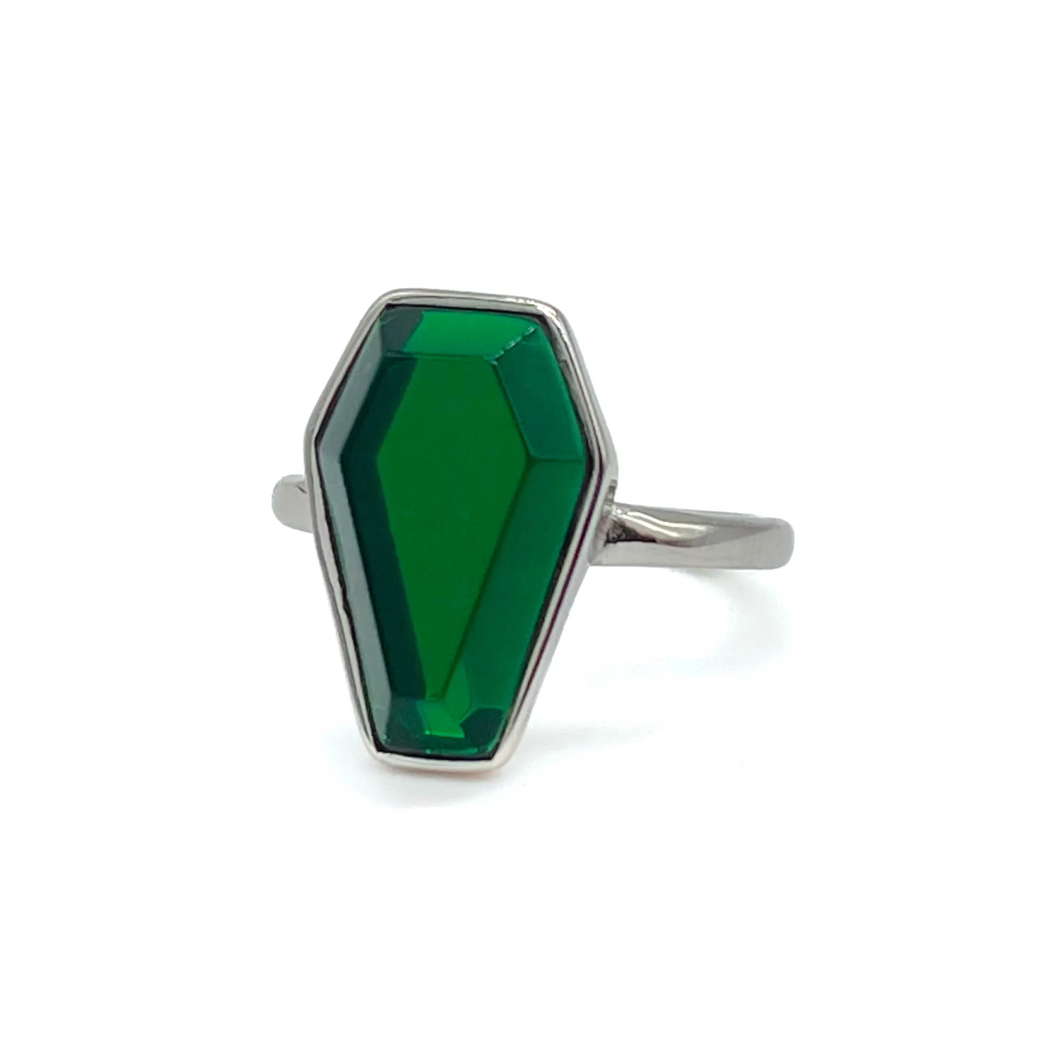 Nature's Crypt Green Coffin Ring