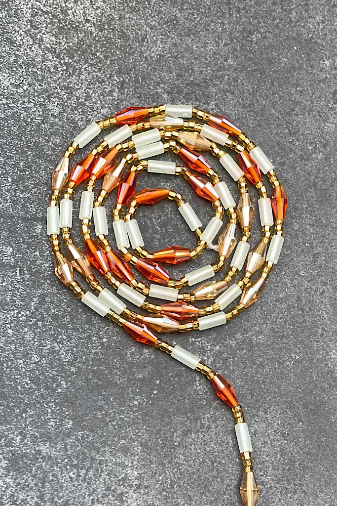 Peach Glow in the Dark Waist Beads