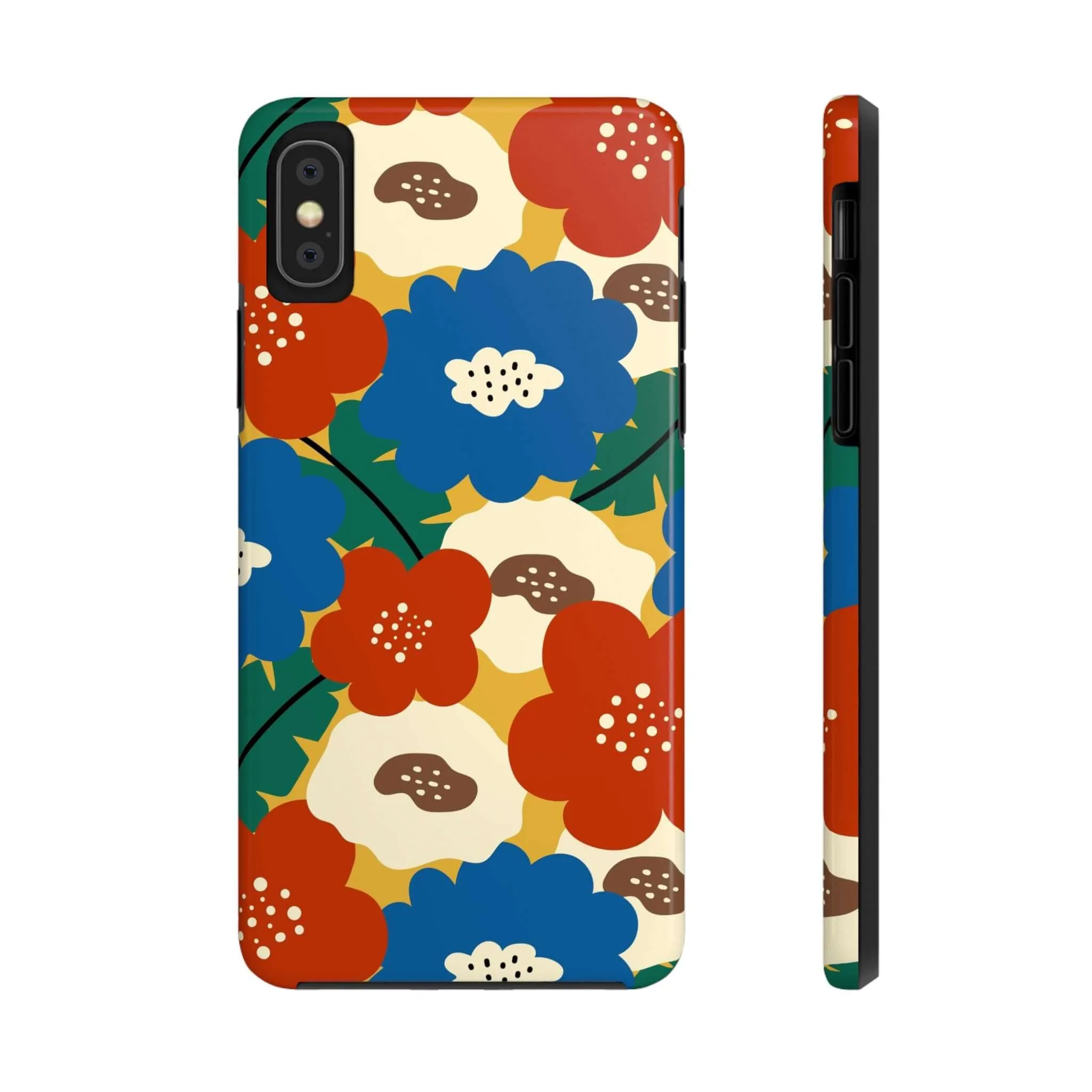 Retro Blooms | Red Flower Case