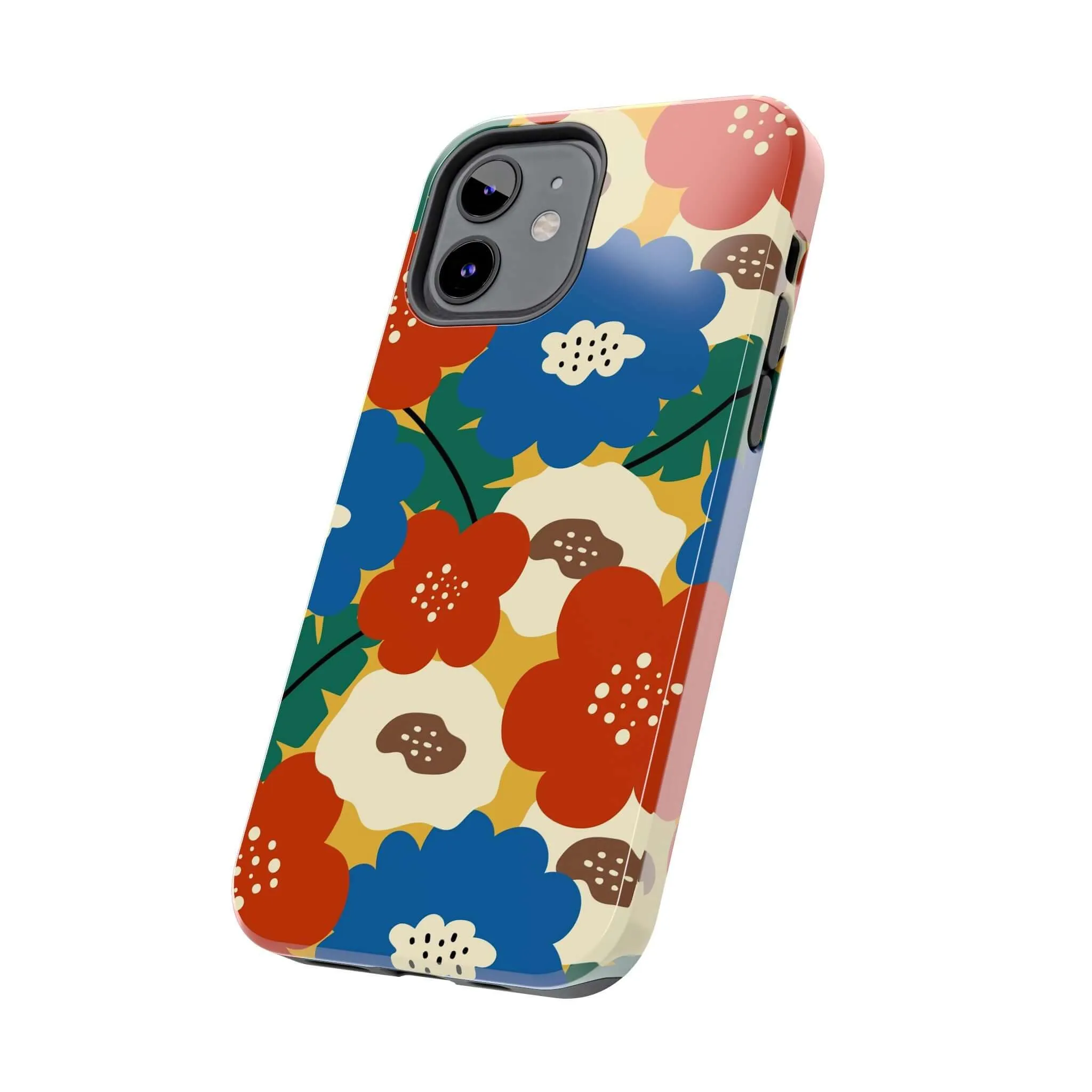 Retro Blooms | Red Flower Case