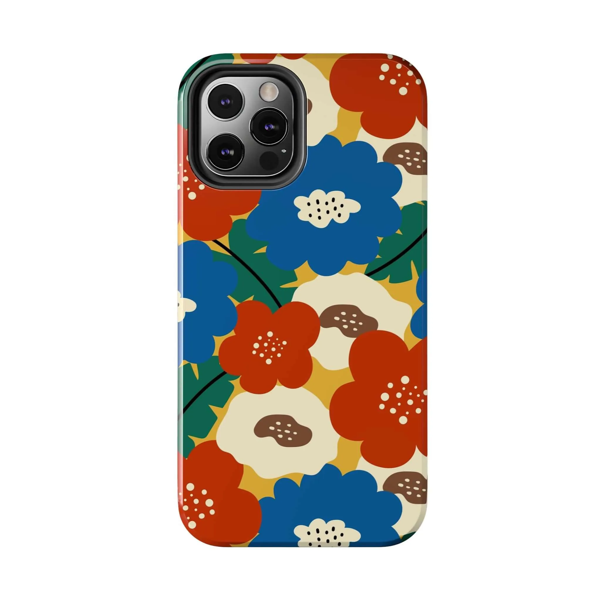 Retro Blooms | Red Flower Case