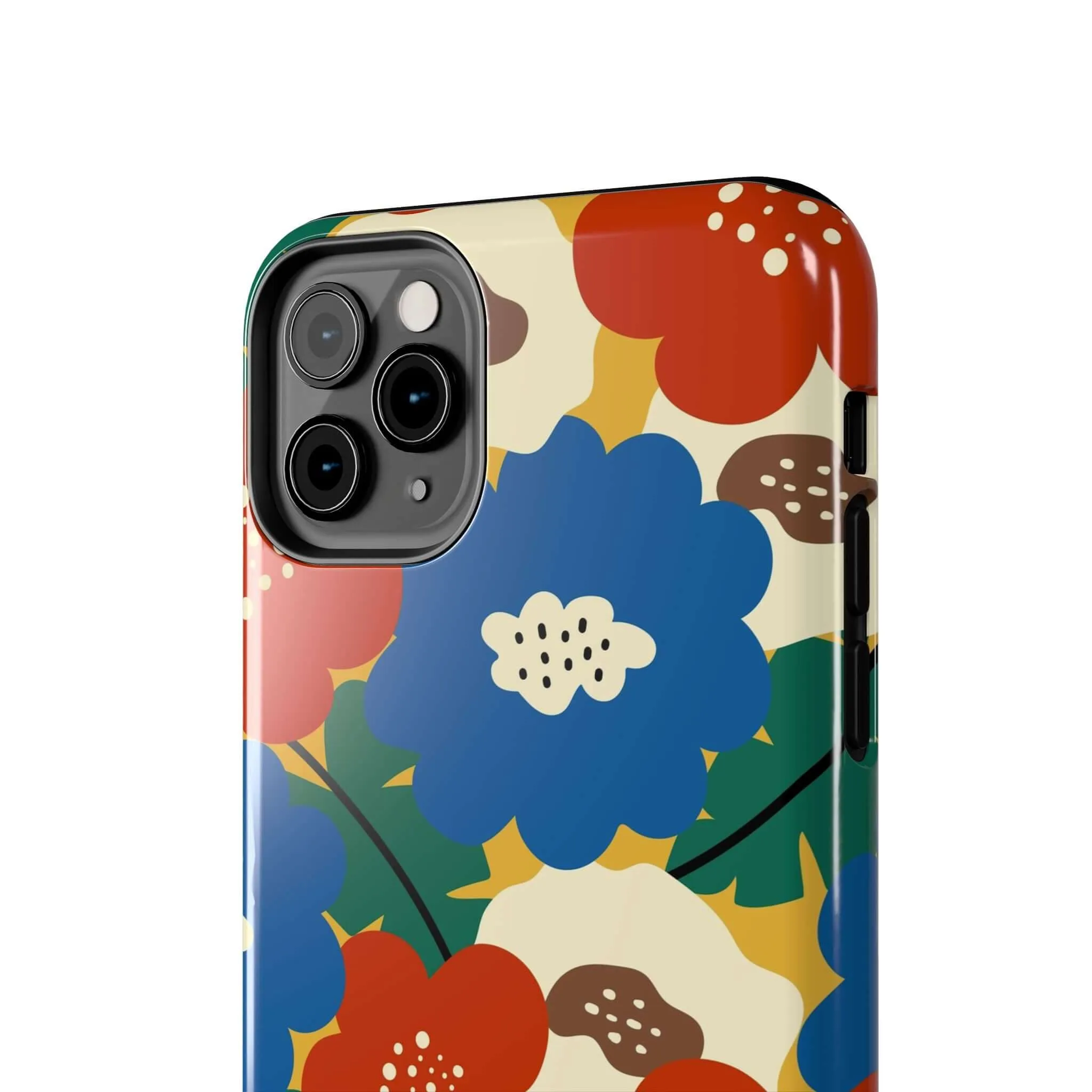 Retro Blooms | Red Flower Case