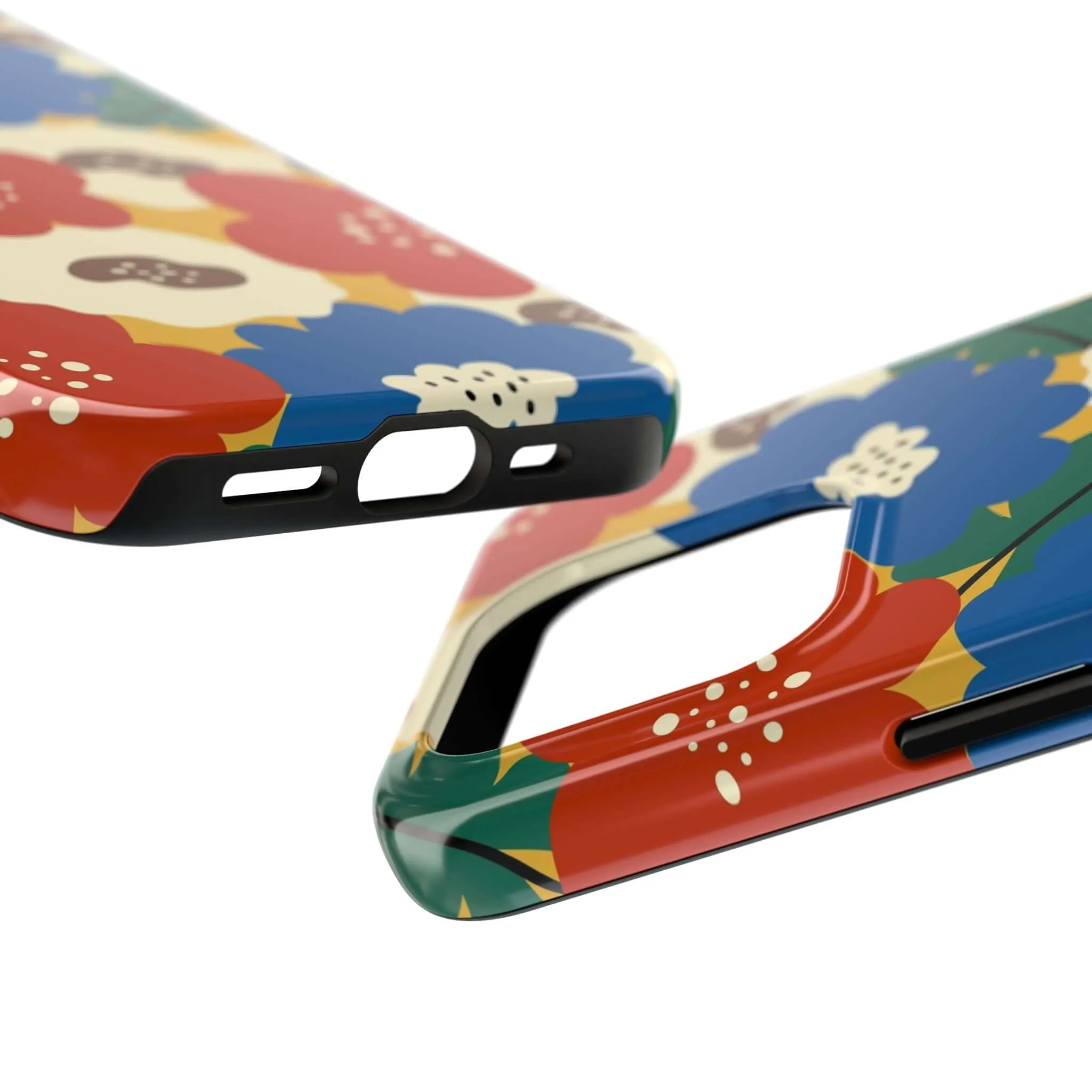 Retro Blooms | Red Flower Case
