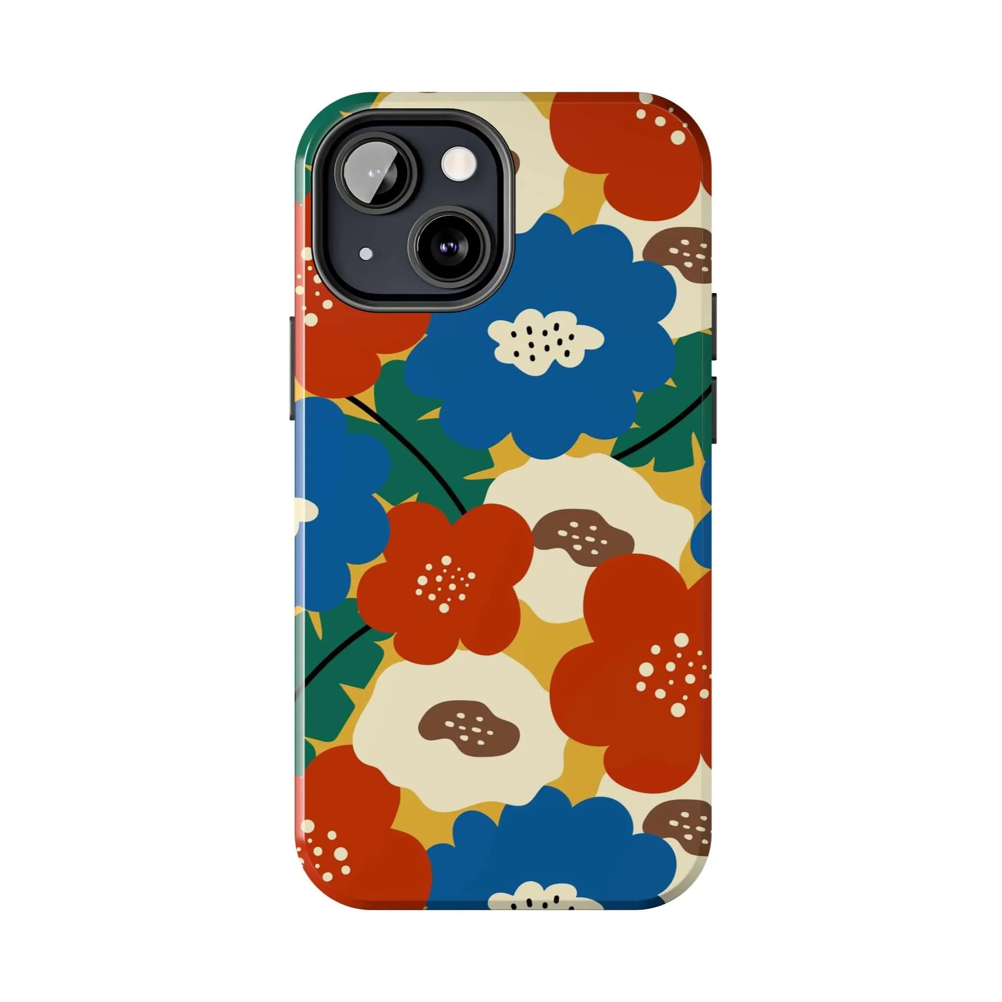 Retro Blooms | Red Flower Case