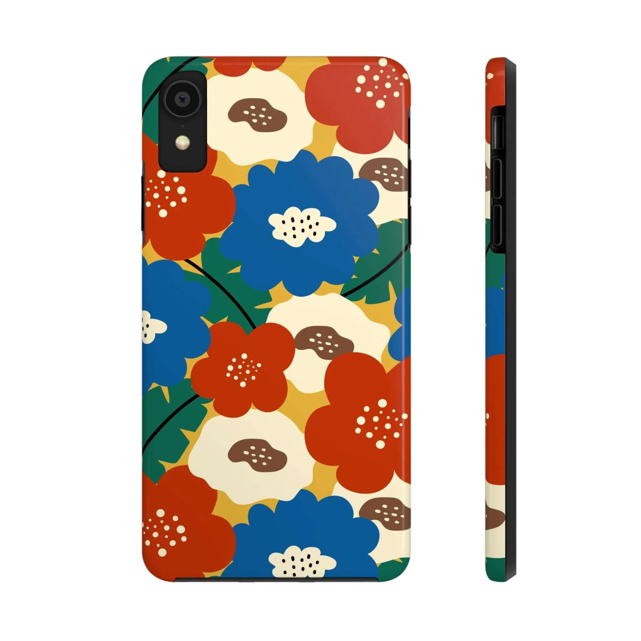 Retro Blooms | Red Flower Case