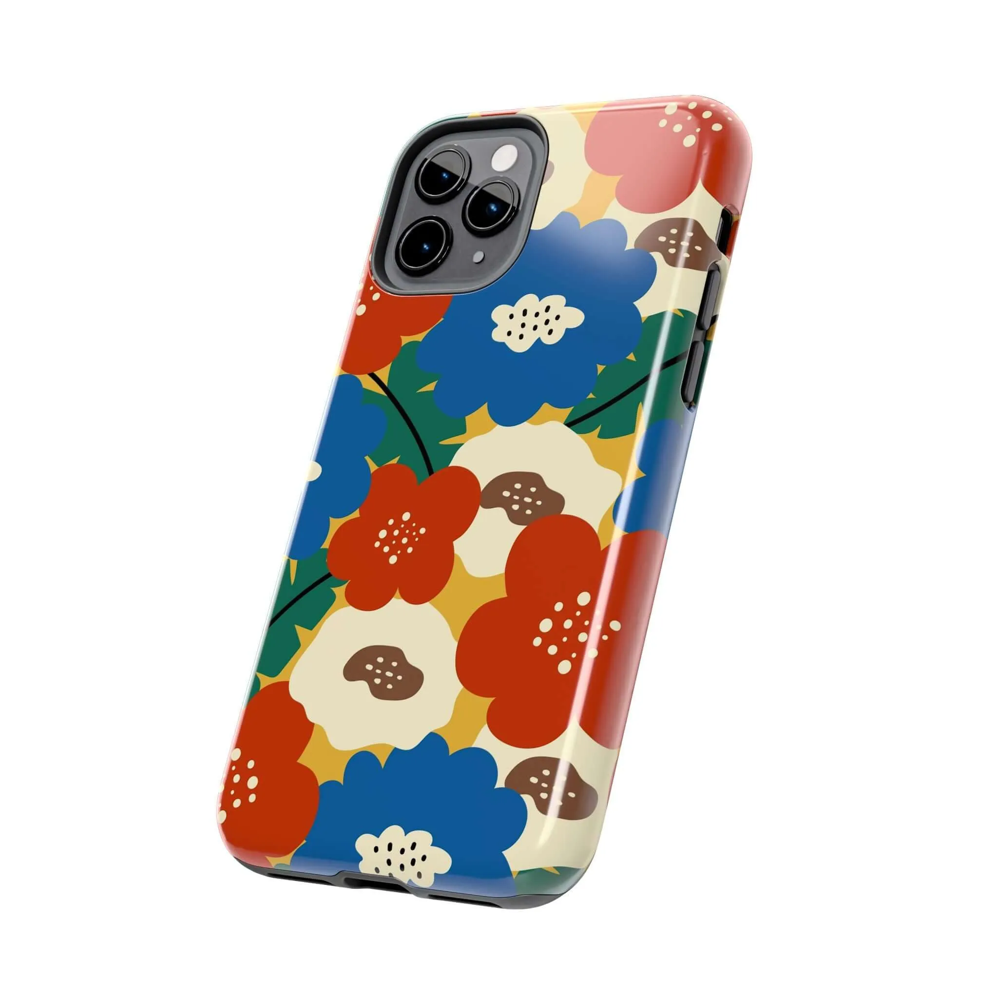 Retro Blooms | Red Flower Case