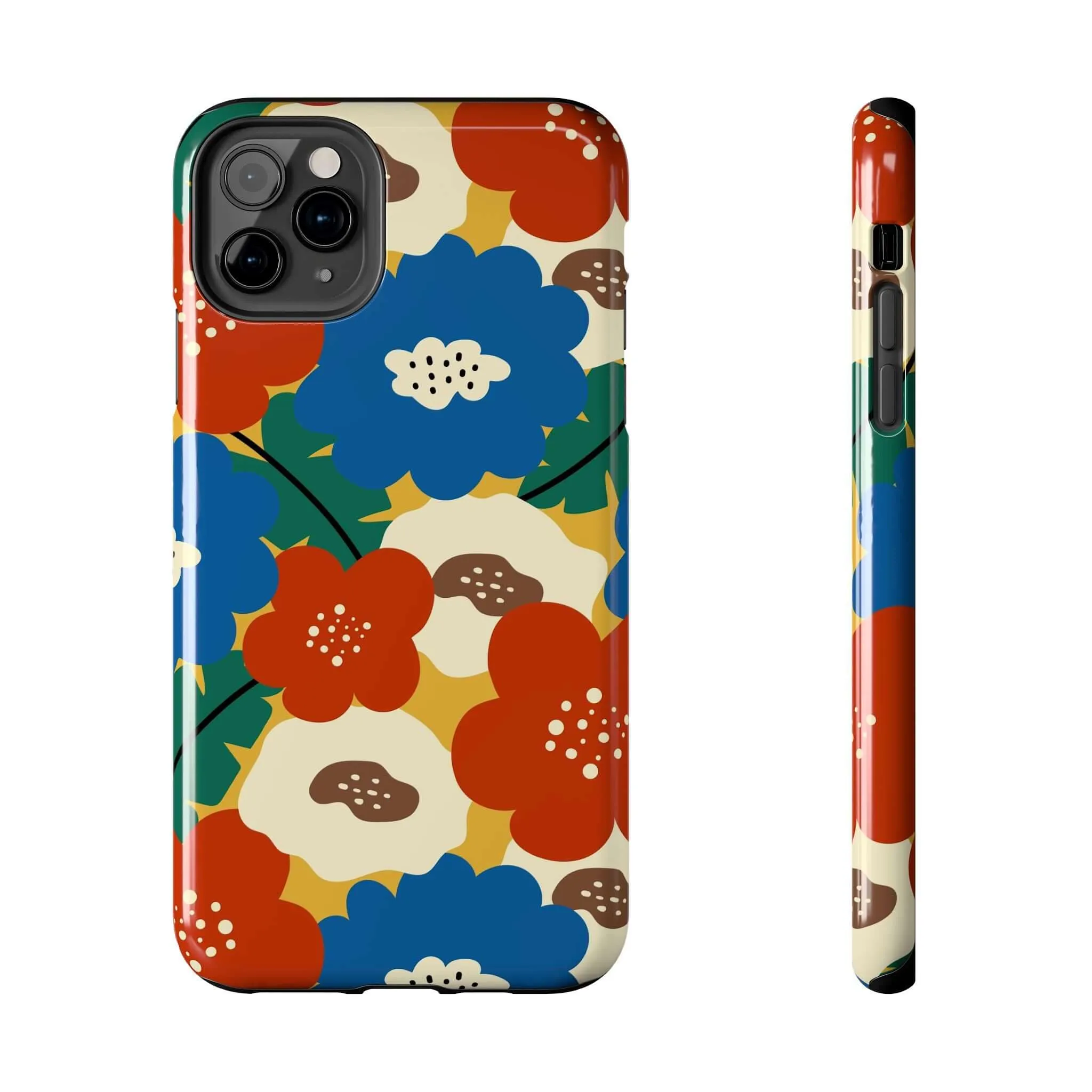 Retro Blooms | Red Flower Case