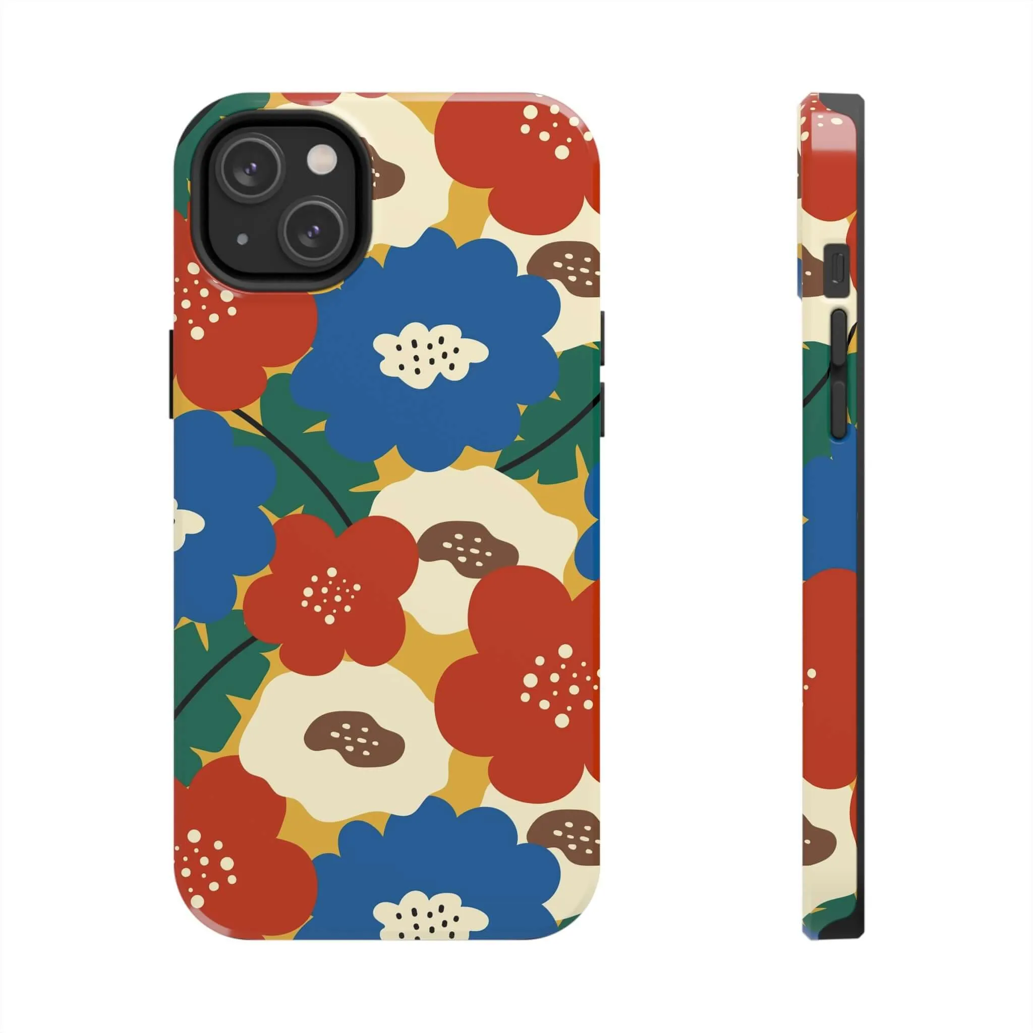 Retro Blooms | Red Flower Case