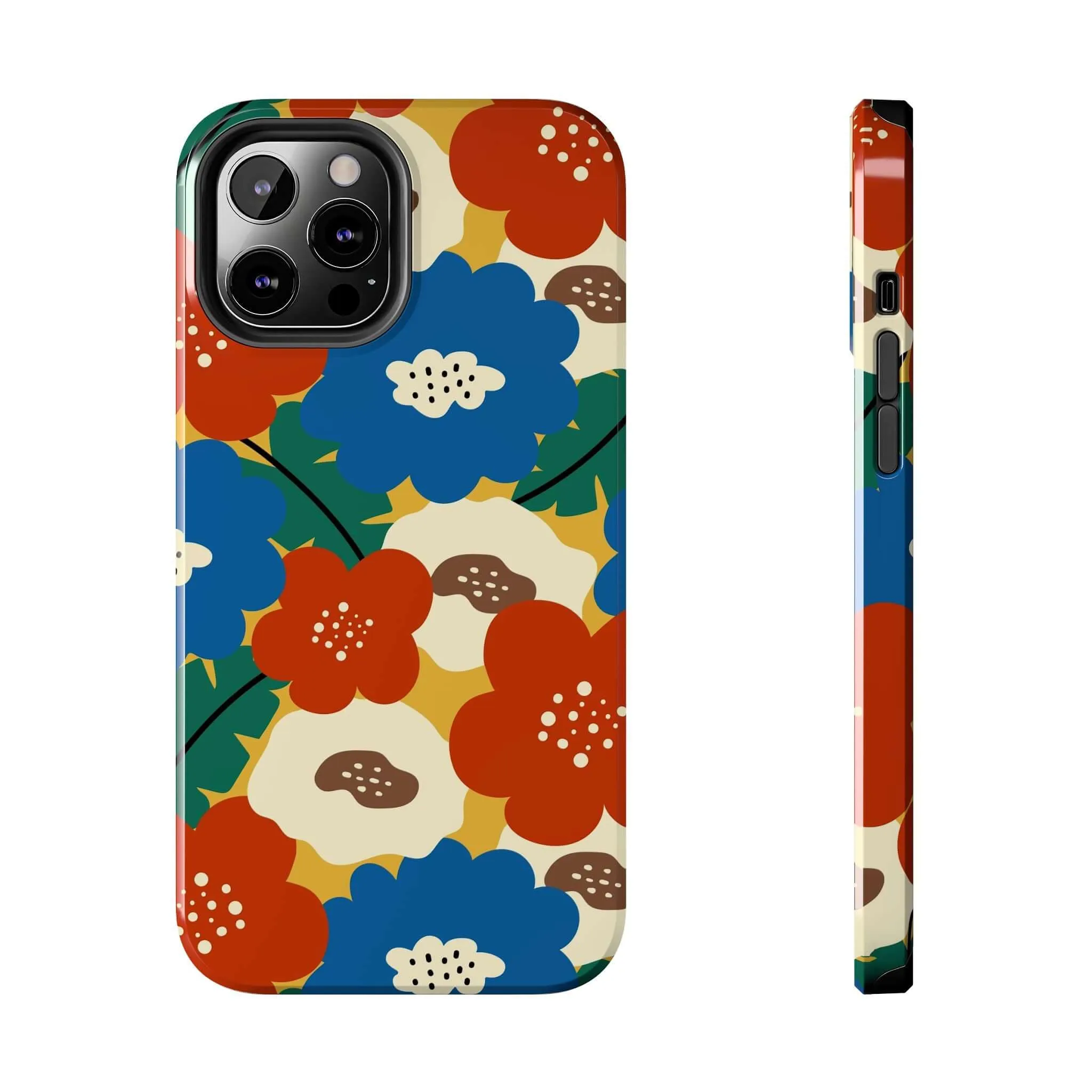 Retro Blooms | Red Flower Case