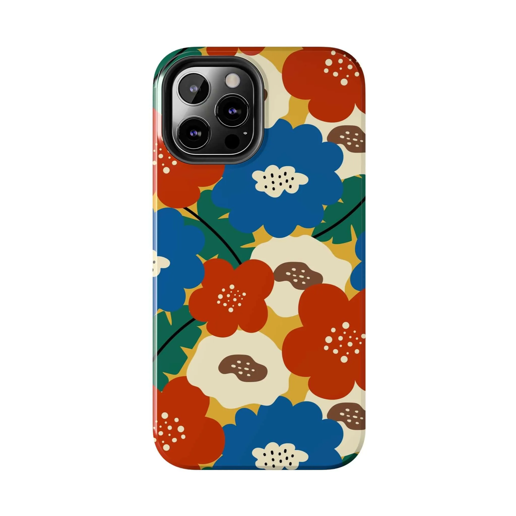 Retro Blooms | Red Flower Case