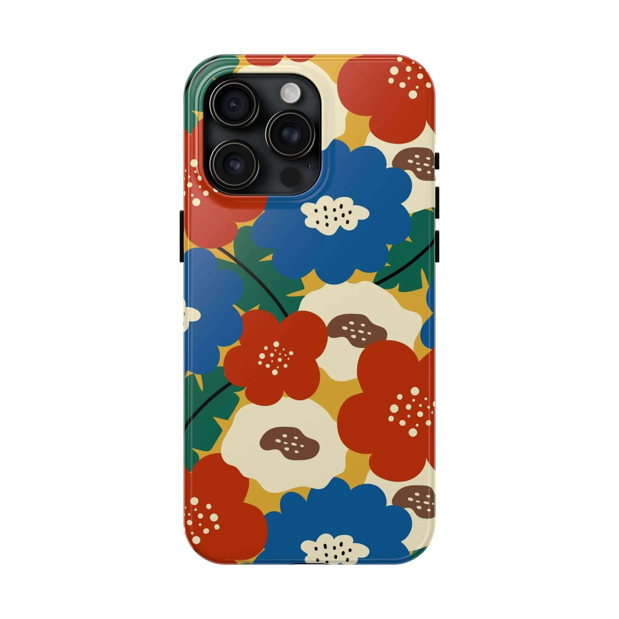 Retro Blooms | Red Flower Case