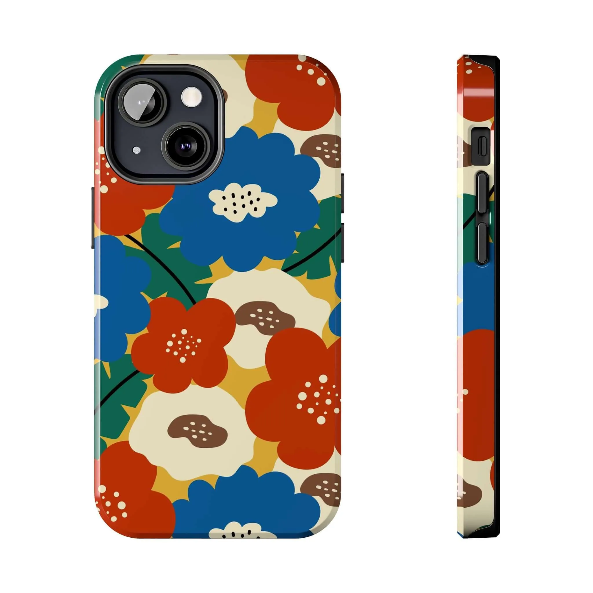 Retro Blooms | Red Flower Case