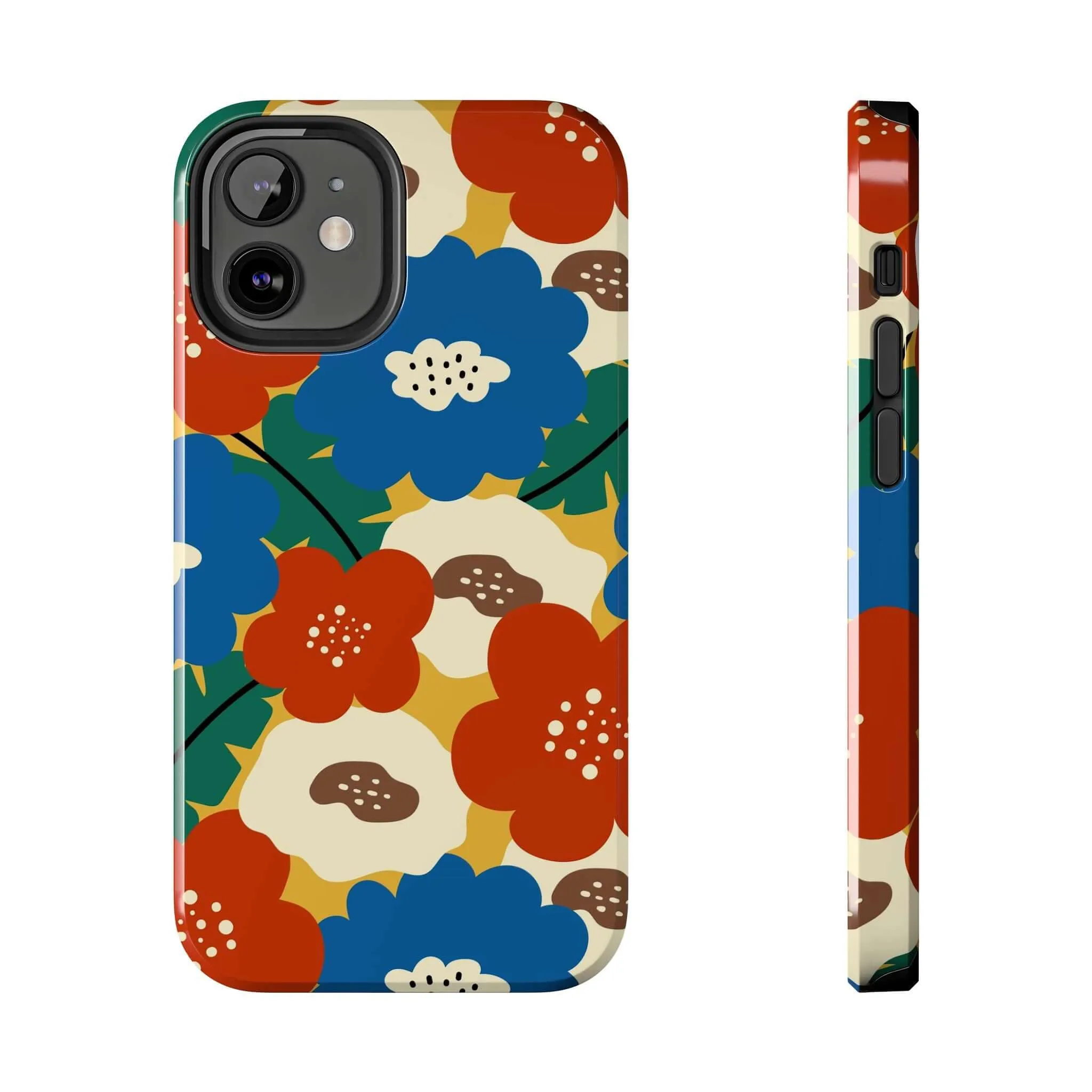 Retro Blooms | Red Flower Case