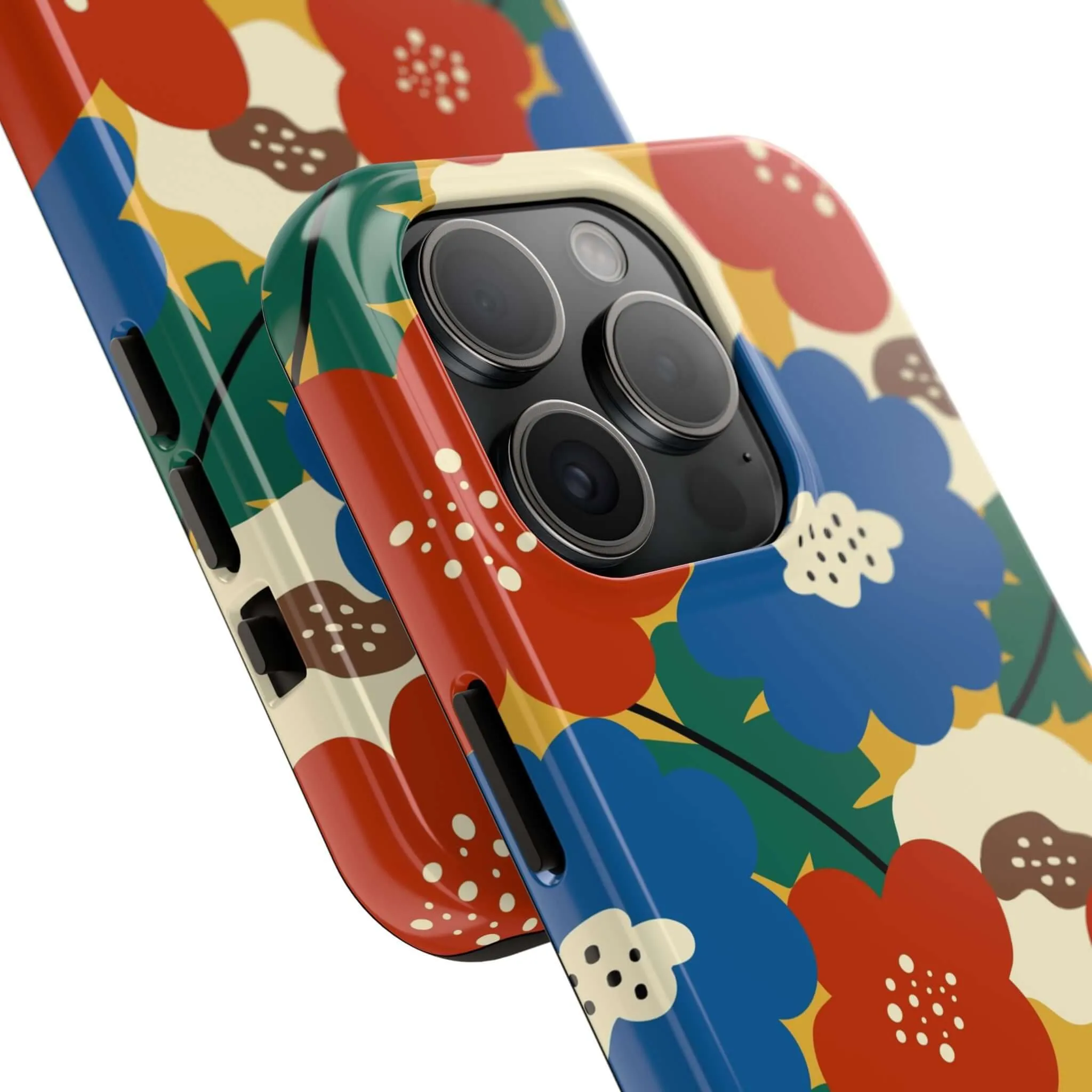 Retro Blooms | Red Flower Case