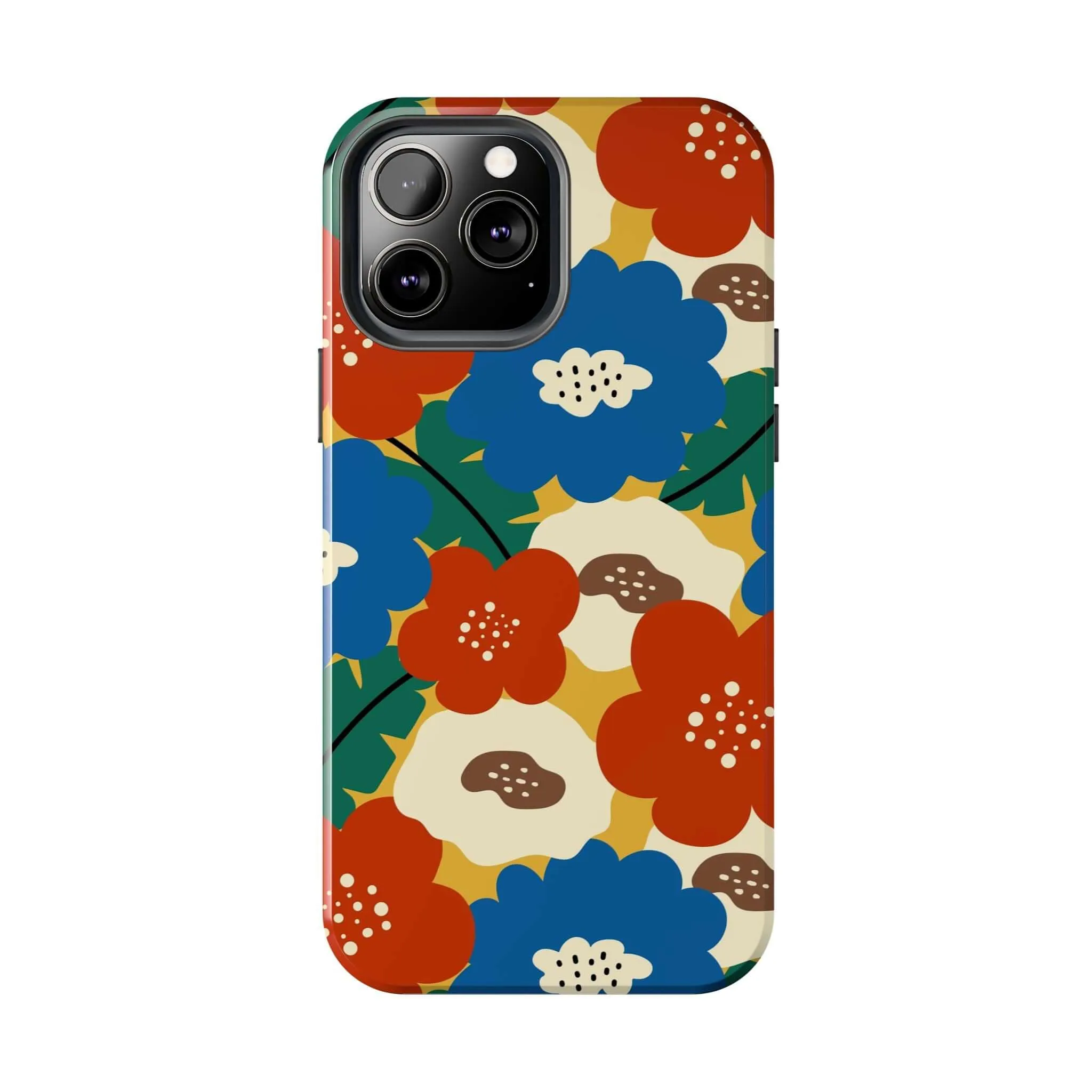Retro Blooms | Red Flower Case